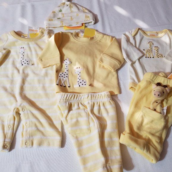 Gymboree In The Jungle up to 7 lbs. lot Romper Pants Shirt Hat Bodysuit Set NWT - Picture 2 of 5